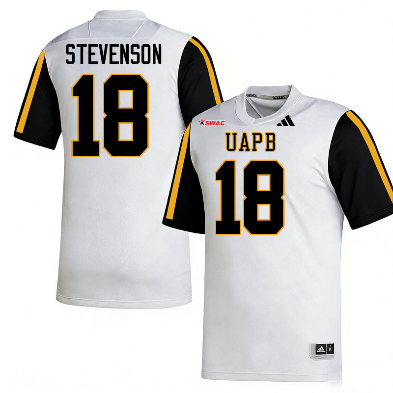 Arkansas-Pine Bluff Golden Lions #18 DJ Stevenson College Football Jerseys,Uniforms-White
